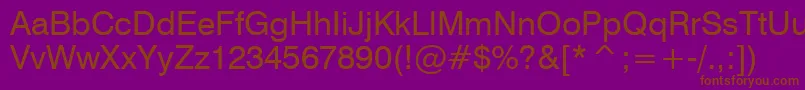 Шрифт Swiss721CyrillicBt – коричневые шрифты на фиолетовом фоне