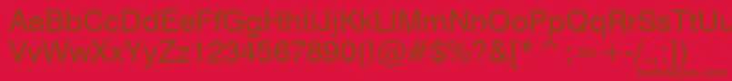 Swiss721CyrillicBt-fontti – ruskeat fontit punaisella taustalla