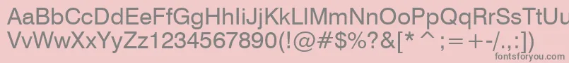 フォントSwiss721CyrillicBt – ピンクの背景に灰色の文字