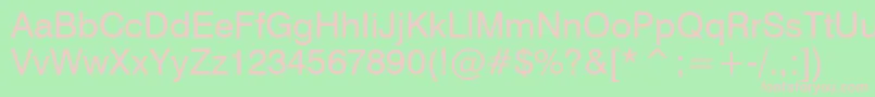 フォントSwiss721CyrillicBt – 緑の背景にピンクのフォント