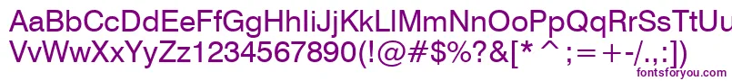 Swiss721CyrillicBt-fontti – violetit fontit valkoisella taustalla