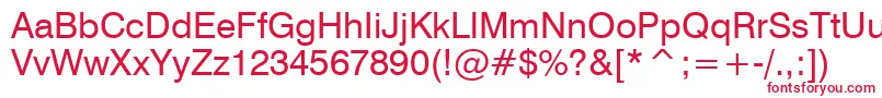フォントSwiss721CyrillicBt – 白い背景に赤い文字