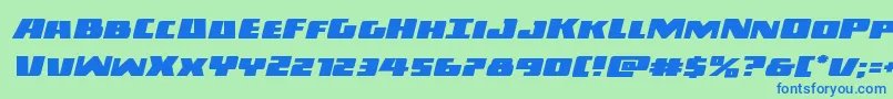 Darkallianceexpandital Font – Blue Fonts on Green Background
