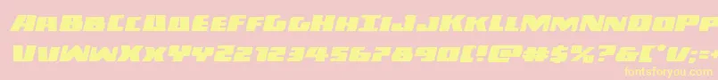 Darkallianceexpandital Font – Yellow Fonts on Pink Background