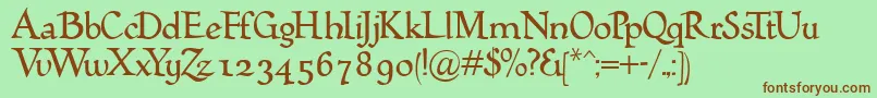 Humana Font – Brown Fonts on Green Background