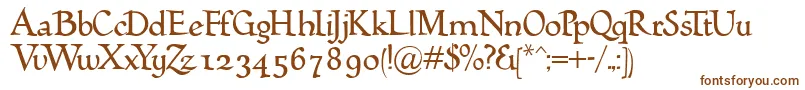 Humana Font – Brown Fonts on White Background