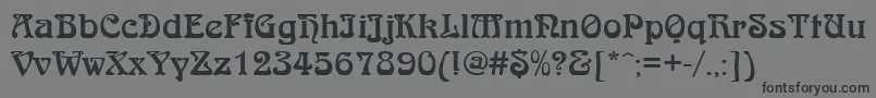 QtarniebRegular Font – Black Fonts on Gray Background
