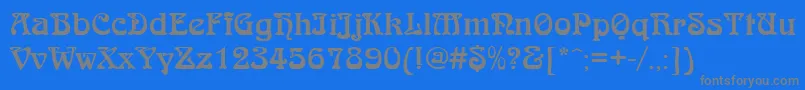 QtarniebRegular Font – Gray Fonts on Blue Background