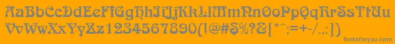 QtarniebRegular Font – Gray Fonts on Orange Background