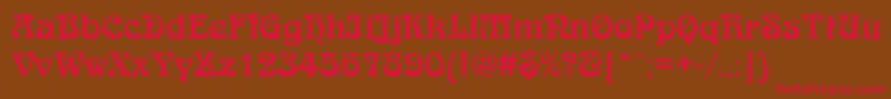 QtarniebRegular Font – Red Fonts on Brown Background