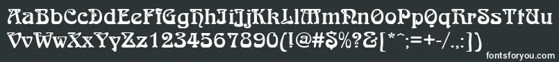 QtarniebRegular Font – White Fonts on Black Background