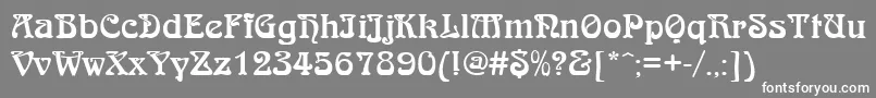 QtarniebRegular Font – White Fonts on Gray Background