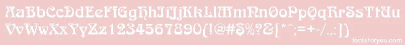 QtarniebRegular Font – White Fonts on Pink Background