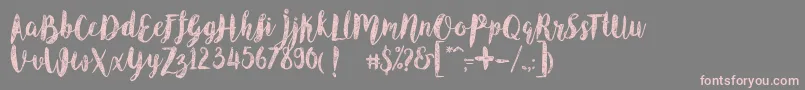 Шрифт AngelineVintageDemo – розовые шрифты на сером фоне