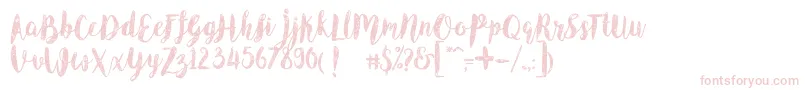 Шрифт AngelineVintageDemo – розовые шрифты на белом фоне