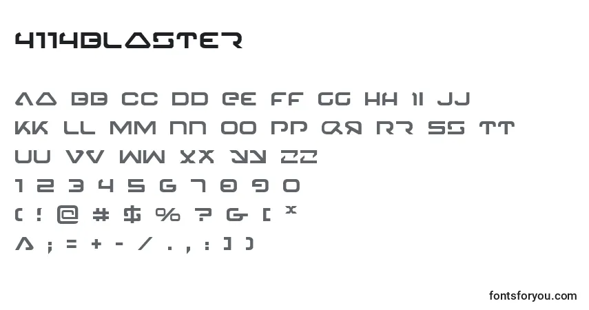 4114Blaster Font – alphabet, numbers, special characters