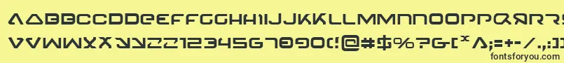 4114Blaster Font – Black Fonts on Yellow Background