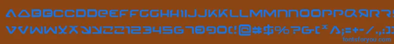 4114Blaster Font – Blue Fonts on Brown Background
