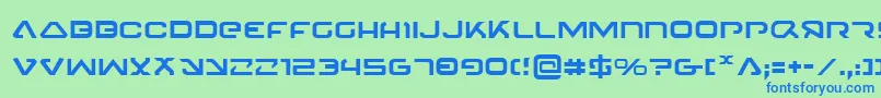 4114Blaster Font – Blue Fonts on Green Background