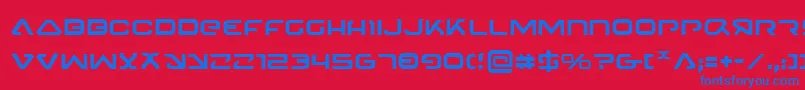 4114Blaster Font – Blue Fonts on Red Background