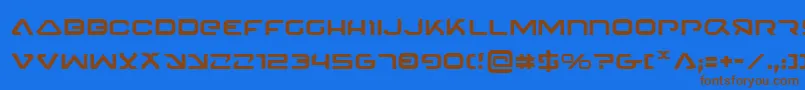4114Blaster Font – Brown Fonts on Blue Background