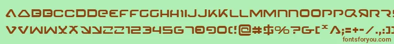 4114Blaster Font – Brown Fonts on Green Background