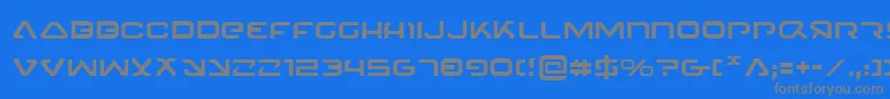 4114Blaster Font – Gray Fonts on Blue Background