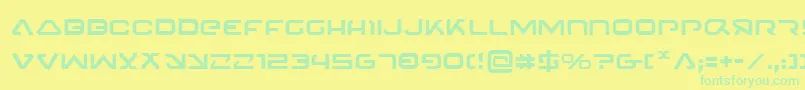 Police 4114Blaster – polices vertes sur fond jaune
