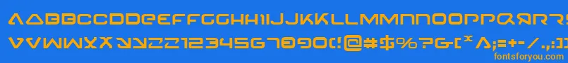 4114Blaster Font – Orange Fonts on Blue Background