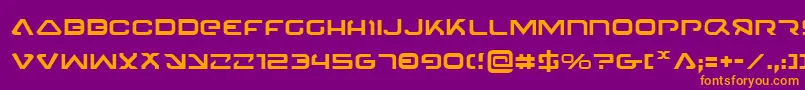 4114Blaster Font – Orange Fonts on Purple Background