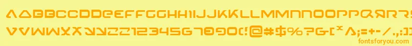 4114Blaster Font – Orange Fonts on Yellow Background