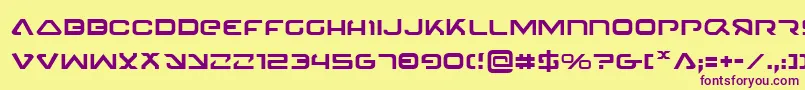4114Blaster Font – Purple Fonts on Yellow Background
