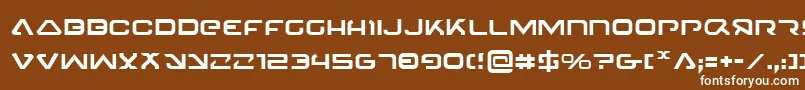 フォント4114Blaster – 茶色の背景に白い文字