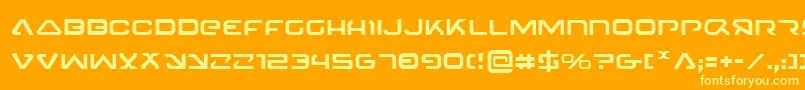 4114Blaster Font – Yellow Fonts on Orange Background