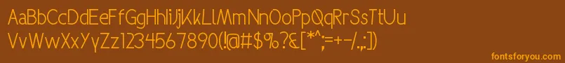 Groovenext Font – Orange Fonts on Brown Background