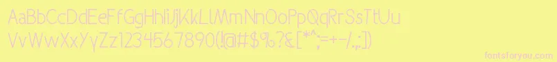 Groovenext Font – Pink Fonts on Yellow Background