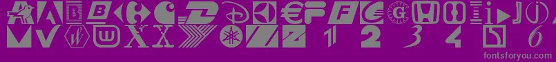 Czcionka Consume – szare czcionki na fioletowym tle