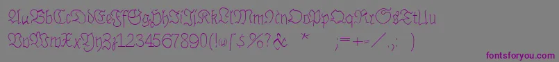 Brokenhandlight-Schriftart – Violette Schriften auf grauem Hintergrund