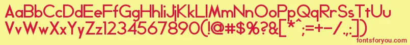 GeddesBold Font – Red Fonts on Yellow Background