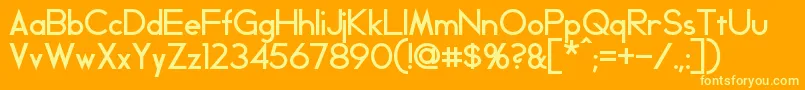 GeddesBold Font – Yellow Fonts on Orange Background