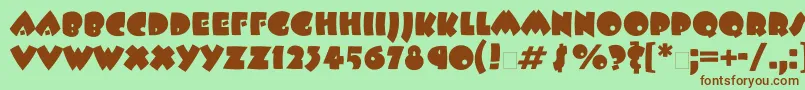 BskC Font – Brown Fonts on Green Background