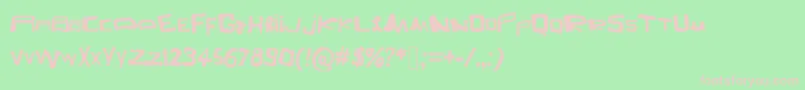 Lunazzi Font – Pink Fonts on Green Background