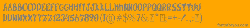 SuperWumpa Font – Gray Fonts on Orange Background