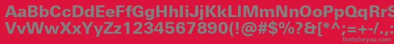 UniversNextProHeavy Font – Gray Fonts on Red Background