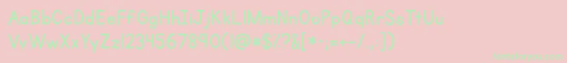 Kgprimarypenmanshipalt Font – Green Fonts on Pink Background