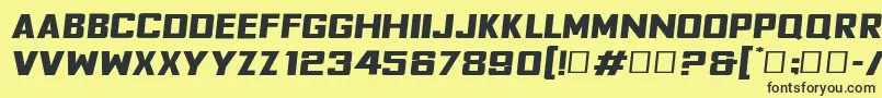 FyodorBoldexpandedoblique Font – Black Fonts on Yellow Background