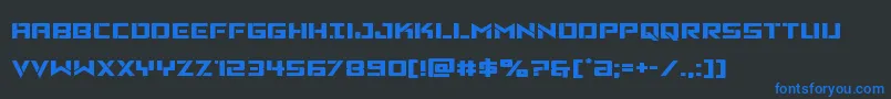 Vikingsquadexpand Font – Blue Fonts on Black Background