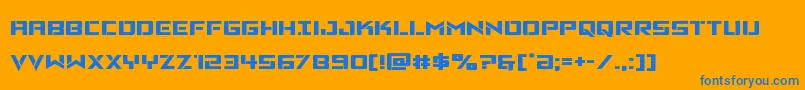 Vikingsquadexpand Font – Blue Fonts on Orange Background