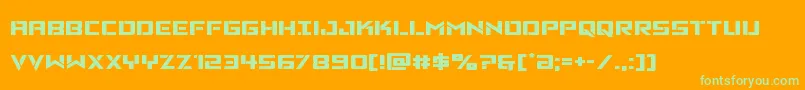 Vikingsquadexpand Font – Green Fonts on Orange Background