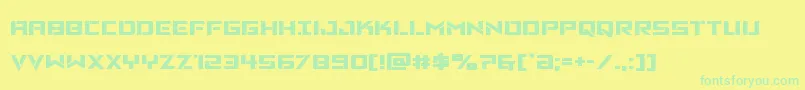 Vikingsquadexpand Font – Green Fonts on Yellow Background